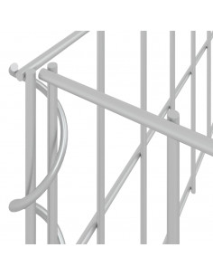 Gabbione Letto Rialzato in Acciaio Zincato 200x100x20 cm