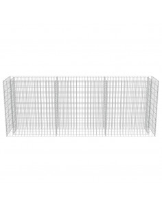 Gabbione Letto Rialzato in Acciaio Zincato 270x50x100 cm