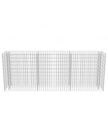 Gabbione Letto Rialzato in Acciaio Zincato 270x50x100 cm