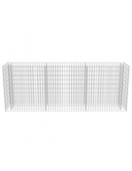 Gabbione Letto Rialzato in Acciaio Zincato 270x50x100 cm