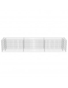 Gabbione Letto Rialzato in Acciaio Zincato 270x50x50 cm