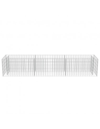 Gabbione Letto Rialzato in Acciaio Zincato 270x50x50 cm