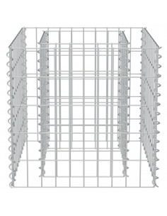 Gabbione Letto Rialzato in Acciaio Zincato 50x50x50 cm