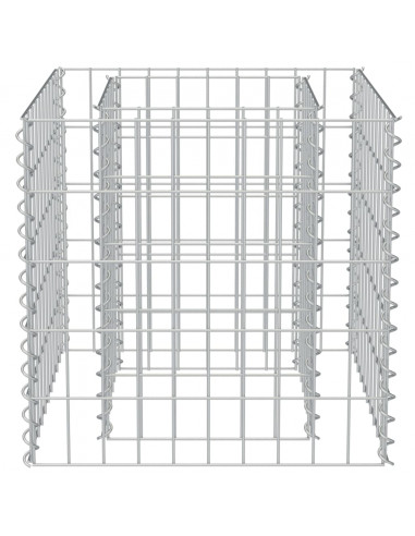 Gabbione Letto Rialzato in Acciaio Zincato 50x50x50 cm