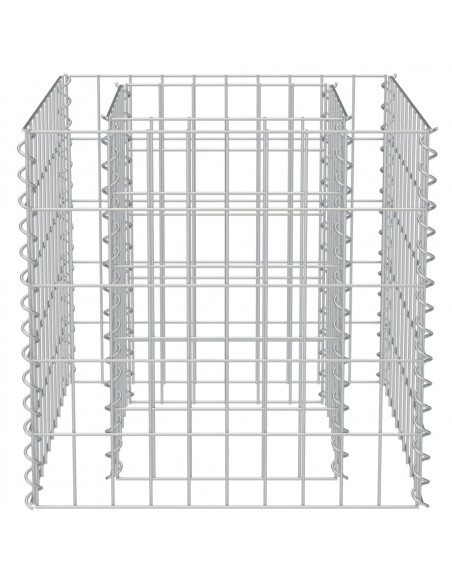 Gabbione Letto Rialzato in Acciaio Zincato 50x50x50 cm