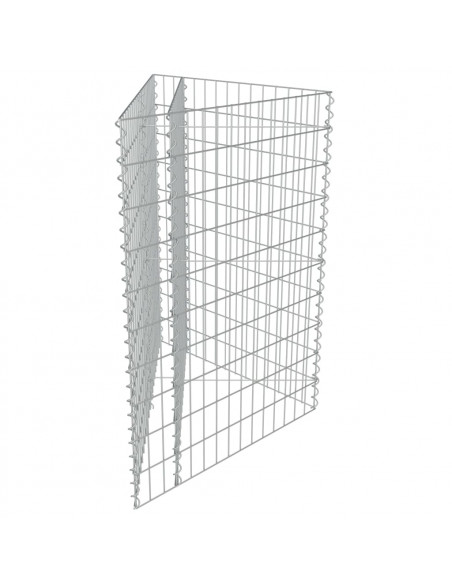 Gabbione Letto Rialzato in Acciaio Zincato 75x75x50 cm