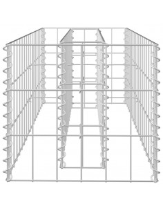 Gabbione Letto Rialzato in Acciaio Zincato 90x30x30 cm