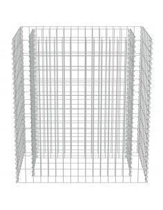 Gabbione Letto Rialzato in Acciaio Zincato 90x50x100 cm