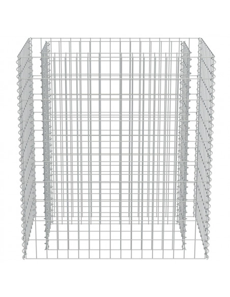 Gabbione Letto Rialzato in Acciaio Zincato 90x50x100 cm