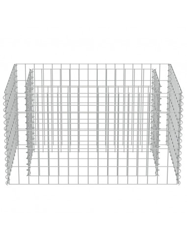 Gabbione Letto Rialzato in Acciaio Zincato 90x50x50 cm