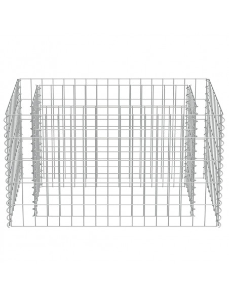 Gabbione Letto Rialzato in Acciaio Zincato 90x50x50 cm