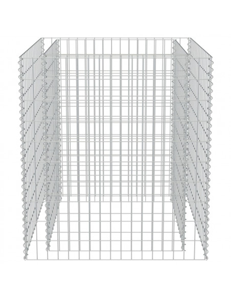 Gabbione Letto Rialzato in Acciaio Zincato 90x90x100 cm