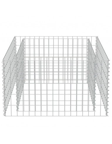 Gabbione Letto Rialzato in Acciaio Zincato 90x90x50 cm