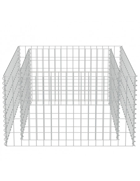 Gabbione Letto Rialzato in Acciaio Zincato 90x90x50 cm