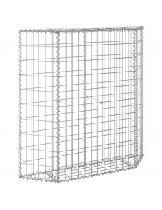 Gabbione Letto Rialzato Trapezio Acciaio Zincato 100x20x100 cm