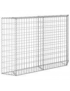 Gabbione Letto Rialzato Trapezio Acciaio Zincato 150x20x100 cm