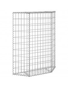 Gabbione Letto Rialzato Trapezio Acciaio Zincato 80x20x100 cm