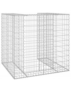 Gabbione per Bidoni in Acciaio Zincato 110x100x110 cm