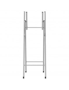 Gambe Pieghevoli per Tavolo da Bar Argento 45x53x108 cm Acciaio