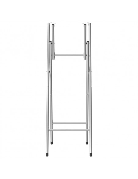 Gambe Pieghevoli per Tavolo da Bar Argento 45x53x108 cm Acciaio