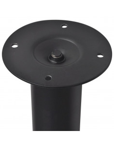 Gambe Telescopiche per Tavolo 2 pz Nere 710 mm-1100 mm