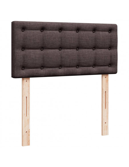 Giroletto a Molle con Materasso Marrone Scuro 100x200cm Tessuto
