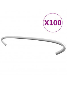 Ganci per Gabbione 100 pz in Acciaio Zincato 20 cm