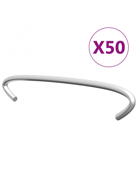 Ganci per Gabbione 50 pz in Acciaio Zincato 10 cm