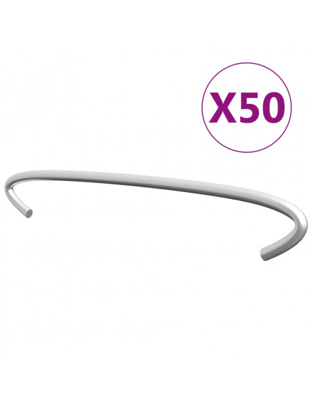 Ganci per Gabbione 50 pz in Acciaio Zincato 15 cm