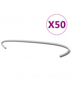 Ganci per Gabbione 50 pz in Acciaio Zincato 40 cm