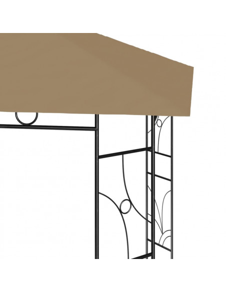 Gazebo 4x3x2,7 m Grigio Talpa 160 g/m²
