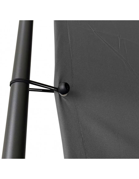 Gazebo Antracite 4x4 m 180 g/m² Tessuto e Acciaio
