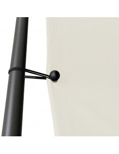 Gazebo Bianco 4x4 m 180 g/m² Tessuto e Acciaio