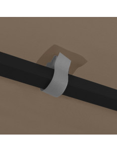 Gazebo con Luci a Stringa LED 3x3 m Grigio Talpa