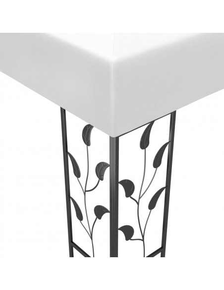 Gazebo con Luci LED a Stringa 3x3 m Bianco
