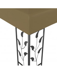 Gazebo con Luci LED a Stringa 3x3 m Grigio Talpa