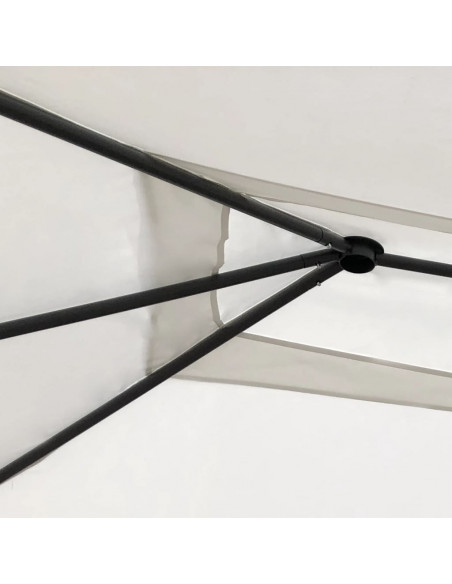 Gazebo con Montanti Rivestiti 3x6x2,6 m Crema 160 g/m²