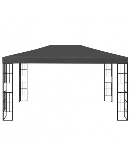Gazebo con Stringa di Luci LED 3x4 m Antracite