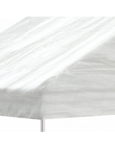 Gazebo con Tetto Bianco 11,15x2,28x2,69 m in Polietilene