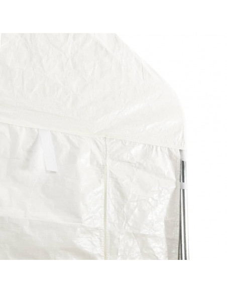 Gazebo con Tetto Bianco 2,28x2,23x2,69 m in Polietilene