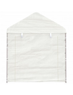 Gazebo con Tetto Bianco 6,69x2,28x2,69 m in Polietilene