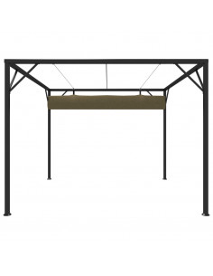 Gazebo da Giardino con Tetto Retrattile 3x3 m Talpa 180 g/m²
