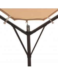 Gazebo Padiglione Tenda Tettoia 3x3 m Acciaio Beige