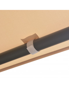 Gazebo Padiglione Tenda Tettoia 4x4 m Acciaio Beige