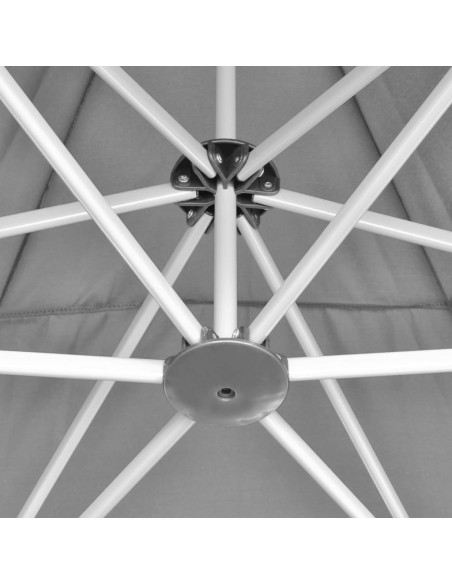 Gazebo Pieghevole Esagonale Pop-Up Grigio 3,6x3,1 m