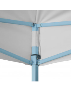 Gazebo Professionale Pieghevole 3x4m Acciaio Bianco