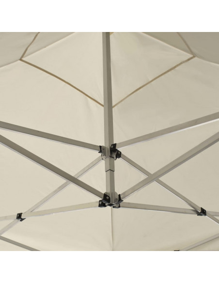 Gazebo Professionale Pieghevole Alluminio 2x2 m Crema