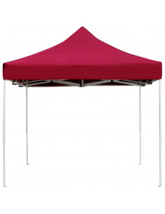 Gazebo Professionale Pieghevole Alluminio 4,5x3 m Rosso Vino