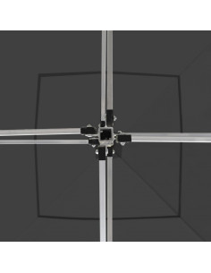 Gazebo Professionale Pieghevole in Alluminio 3x3 m Antracite