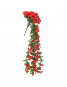 Ghirlande Fiori Artificiali 3 pz Rosso 85cm